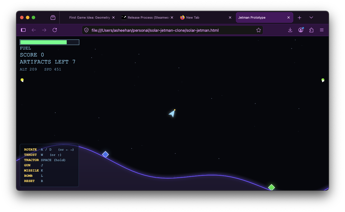 Ship flying around a new planet